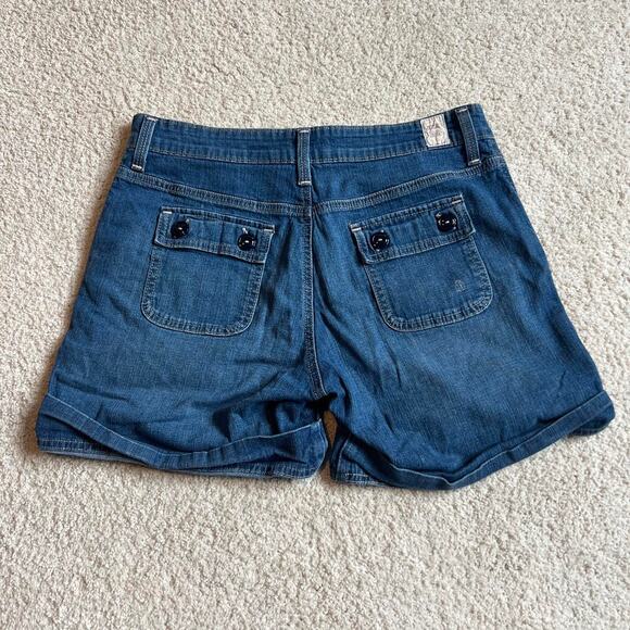Levis blue relaxed denim shorts with big buttons - Picture 2 of 3